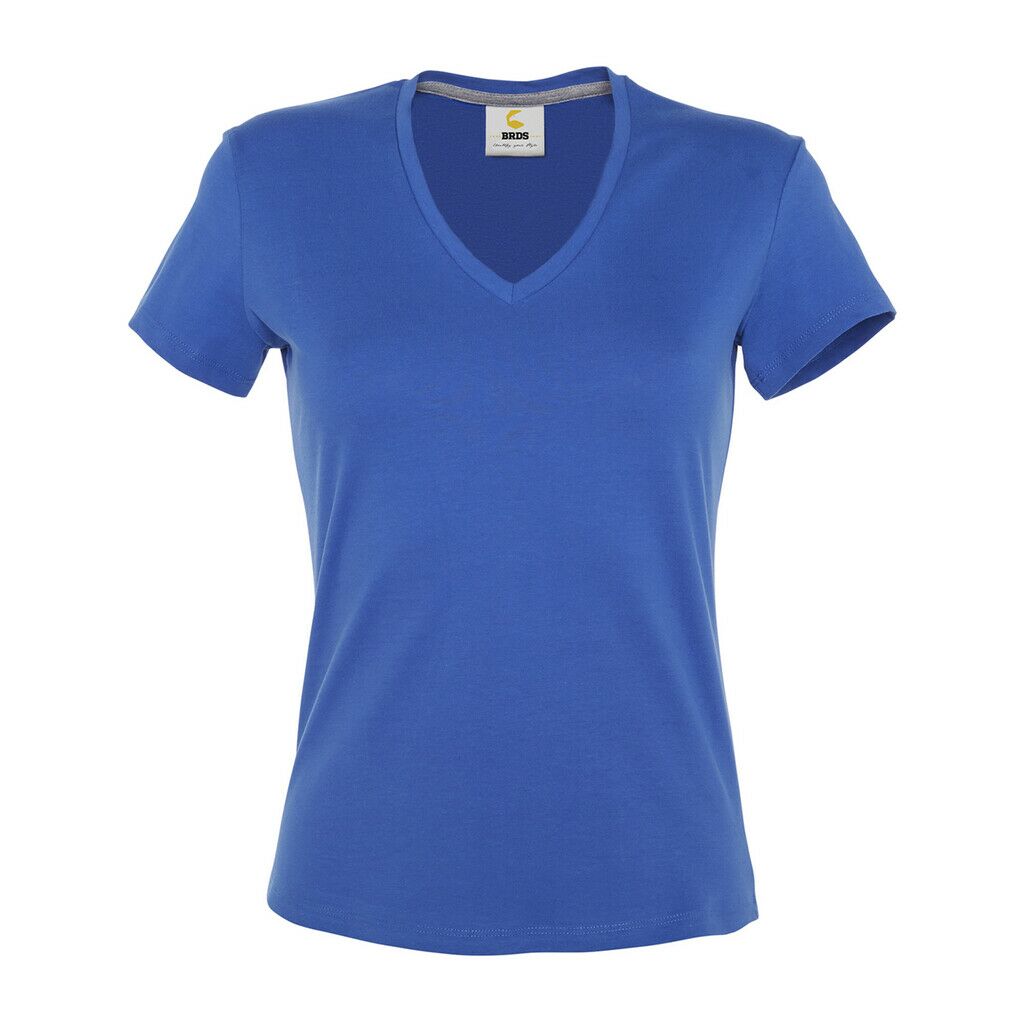 Damen Kurzarm T-Shirt mit V-Ausschnitt